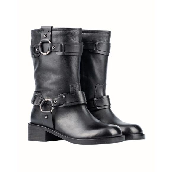 Vintage Foundry Co. $269  Women's Augusta Mid Calf Boots black 7.5 NEW - Picture 1 of 5
